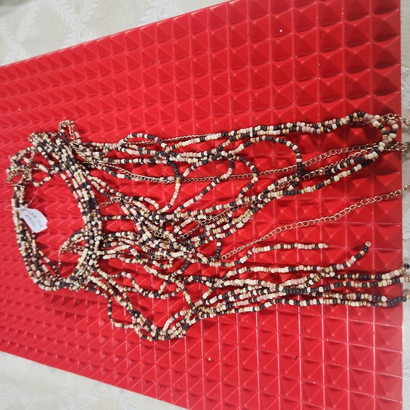 FREE PEOPLE Baez Body Chain By - Caramel Multi - Picture 7 of 7